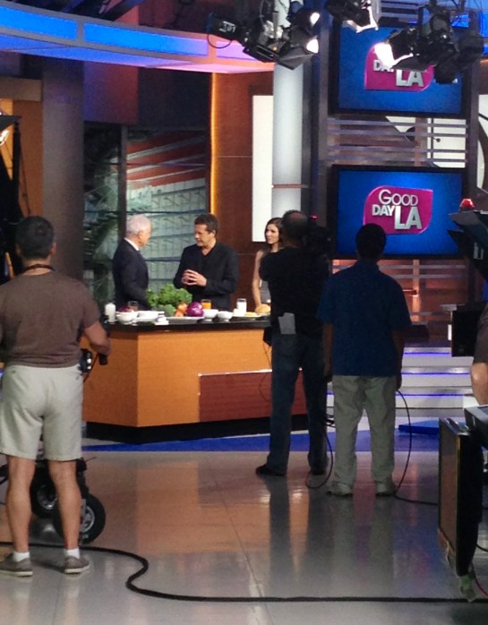 On the set of Good Morning LA for Dr. Junger's segment 