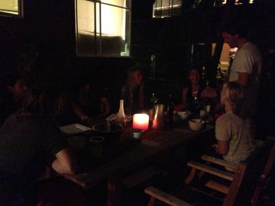 Post-beach dinner party