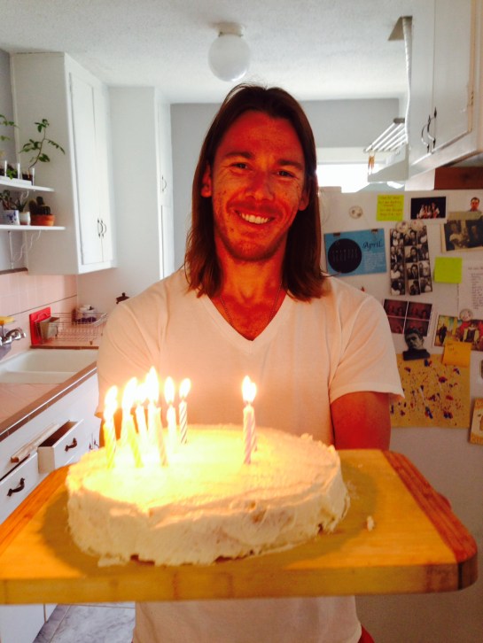 The sweetest cake surprise after work