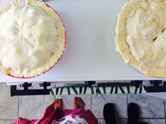 Taught Albert how to bake his first pie. It was so much fun!